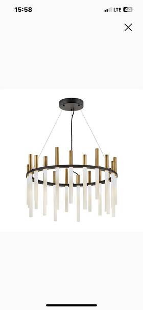 Fr30706blk Fredrick Ramond Fr30706 Echo 20 Light 26 Inch W Led Ring Chandelier - Black