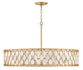 Fredrick Ramond Fr41506pi Fr41506 Estie 8 Light 38 Inch W Drum Chandelier - Piastra Gold