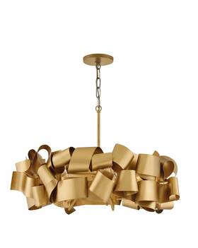 Fr48604dxg Fredrick Ramond Delfina 5 Light Chandelier Deluxe Gold -