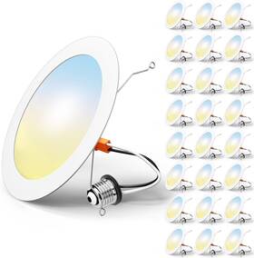 Dlb01-d610t-1000 Freelicht 24 Pack Retrofit Led Recessed Lighting 6 Inch Selectable 2700k/3000k/4000k/5000