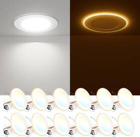 Dlb01-d610t-1000-50 Freelicht 12 Pack 5/6 Inch 5cct Led Recessed Can Light With Night