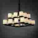 Fsn-8667-15-opal-dbrz Fsn-8667 Fusion Justice Design Group Dark Bronze With Opal Shades Montana 20 Light