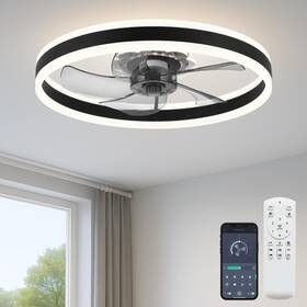 2-f105-d Fszdorj Ceiling Fan With Light Upgraded 20 Low Profile Flush Mount C