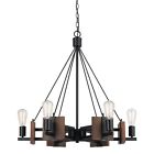 Fx-3587-6 Unbranded Carrizo Wood 6-light