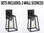 G7-3165 G7-3165-1-set Of 2 Gallery Set Modern Filament Clear Glass Wall Sconce Good