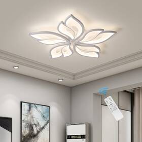 6055-5-wj Garwarm Modern Ceiling Light 23.6 Inch Dimmable Led Chandelier Flush Mount Lights