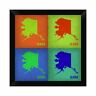 Gcf-400059-1818-314 Naxart Alaska Pop Art Map Framed Graphic Print On Canvas