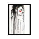 Gcf-459030-16-314 Naxart Red Stripes Framed Painting Print On Canvas