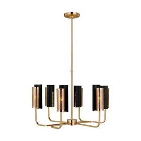 Generation Lighting 3000806-848 Cyd 6-light Satin Brass Transitional Dimmable Indoor/outdoor Chandelier