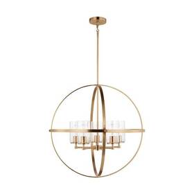 3124675-848 Generation Lighting Alturas 5-light Contemporary Chandelier In Satin Brass