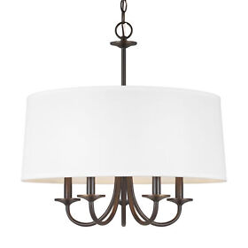 3320205-710 Generation Lighting 3320205 Seville 5 Light 22inch.w Drum Chandelier Bronze