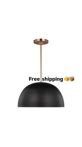 6000501-112 Generation Lighting Ivan 1-light Pendant Midnight Black 60w New