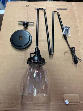 6114501-112 Generation Lighting Belton Midnight Matte Black Hanging Mini-pendant