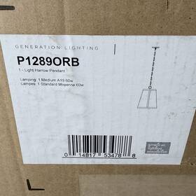 P12890rb1 Generation Lighting P12890rb Light Harrow Pendant Black