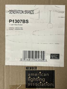 P1307bs Generation Lighting New Brand 1-light Tabby Pendant