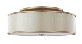 Sf340sg Generation Lighting Visual Comfort Lennon Studio 31 Inch Semi-flush Drum Ceiling 5-light - Gold