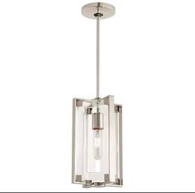 P1401-613 George Kovacs Crystal Clear Polished Nickel Ceiling Lamp New In Box