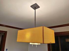 P347-617 George Kovacs Modern 24 Inch 4 Light Pendant With 2 Down Adjustable Reading