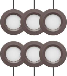 Getinlight 689745098529 Dimmable Led Puck Lights Kit Recessed Or Surface Mount Design Soft