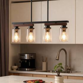 Dl-001 Ghcker 4-light Kitchen Island Lighting And Farmhouse Dining Room Light Fixtures Over T