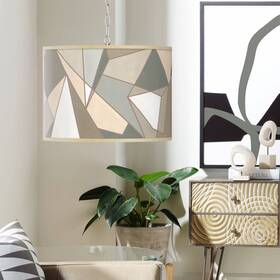 F9542-8n641 Giclee Gallery Swag Style Modern Mosaic I Shade Plug-in Chandelier