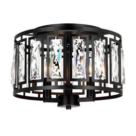 Giiland 735626652875 Crystal Ceiling Light Flush Mount For Bedroom Kitchen Island Drum Sh