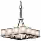 Gla-8663-26-wtfr-nckl Montana Justice Design Veneto Luce Chandelier Brushed Nickel 784689536370