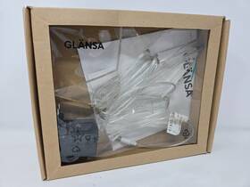 300.797.61 Glansa Ikea 11 Inch Hanging Clear Glass Acrylic Star Indoor Light Lamp Pendant Cib