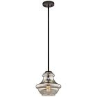 42167ozmer Glass Bronze Olde Pendant Everly Mercury Kichler 1lt Lighting