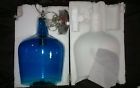 P360bnk Glass Jeremiah Base Lighting Nickel Shade Brushed Blue Large