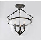 L835-ut-390 Glass Flushmount Copper Chandelier Antique Lantern Finish
