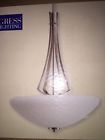 525475 Glass Raven Opal Etched Foyer Lighting Collection Progress Pendant
