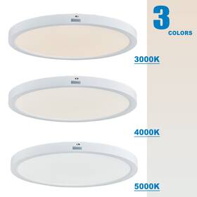 5025-13-wh-3ct1 Global 24w Dimmable Commercial Led Recessed Panel Light Down 3cct White Finish