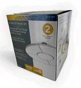 1718600 Global Value Lighting 2-pack Of 5-panel Led Garage Light