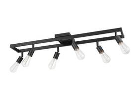 59811 Globe New Electric Weston 3 Ft 6-light Matte Black Fixed Track Light Kit