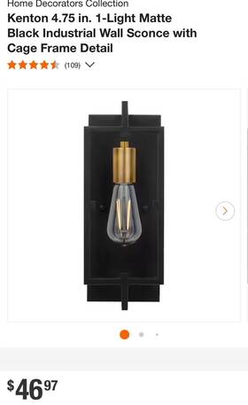 60333 Globe Kenton Matte Black With Old Satin Brass Accents Clear Glass Inspected Nib