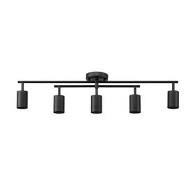 64000052 Globe Electric 5-light Track Lighting Matte Black Finish 34 Inch Gu10 Base