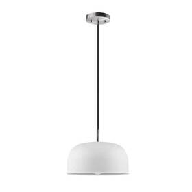 Globe Electric 058219611012 Scarlett 1-light Matte White Plug-in Or Hardwire Pendant Light 15 Cord
