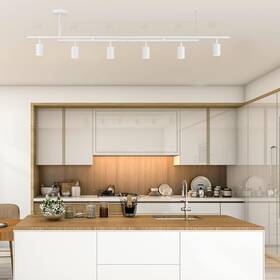59464 Globe Electric West 5.3 Ft 64 Inch 6-light Matte White Flexible Track Lighting Kit Brand New