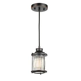 60882 Globe Electric Bayfield 1 Plug-in Or Hardwire Pendant Lighting Dark