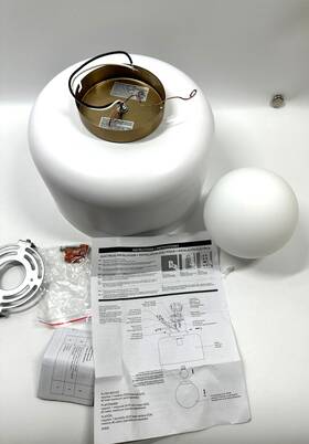 65868 Globe Electric Amy 1-light Matte White Flush Mount Ceiling Light