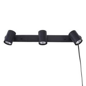 91002805 Globe Electric 1.85 Ft. 3-light Matte Black Plug-in Fixed Track Lighting Kit