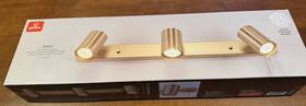 91002806 Globe Electric 1.85 Ft. 3-light Matte Brass Plug-in Fixed Track Lighting Kit