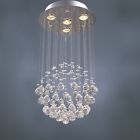 Globe Shape Light Crystal Fixture Pendant Bulb Ceiling Chandelier Included