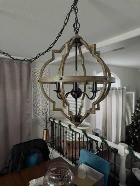 Sm-dy-1711028-v2 Globe Saint Mossi 6-lights Farmhouse Chandelier Light Fixture Rustic