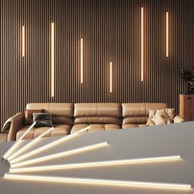 Gloryair 711181025996 6pcs Led Wall Strip Lights 3000k Touch Dimmable Adhesive Recessed Panel Kit