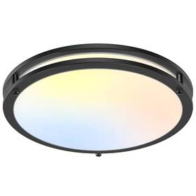 63242008-02-5cct-black Gobright 18inch Led Flush Mount Ceiling Light 5600lm - Scratch And Dent