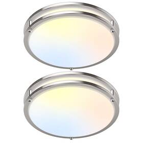 63630010-03 Gobright 2-pack 13 Inch Dimmable Led Ceiling Light Fixture 36w Super Bright 3600 Lume