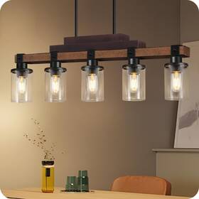 Goebleson 976603851568 5-light Kitchen Island Lighting Heavy Duty Dining Room Light Fixture With Gl