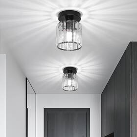 30911503 Goeco 2 Pack Crystal Ceiling Light Modern Industrial Semi Flush Mount Ceilin